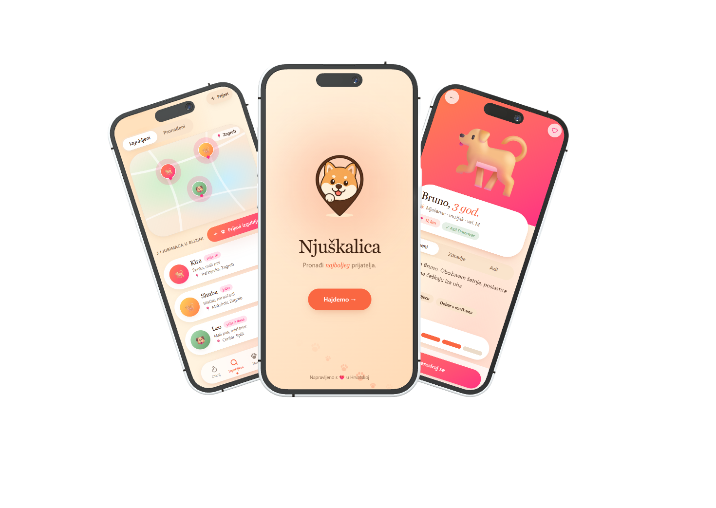 Njuskalica mobile app preview by NLO Design